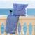 Serviette de plage microfibre upf 50+ summer Blanc+Bleu+Vert 9 - vertbaudet enfant 
