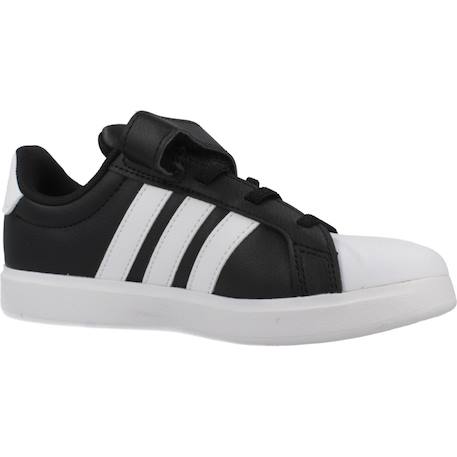 Baskets garçon en textile à lacets urbain Noir black 5 - vertbaudet enfant 