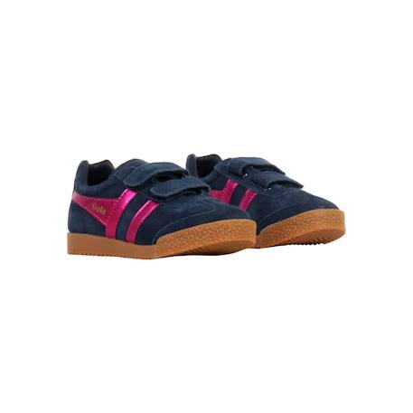 Baskets basses à scratch Marine fuchsia 3 - vertbaudet enfant 