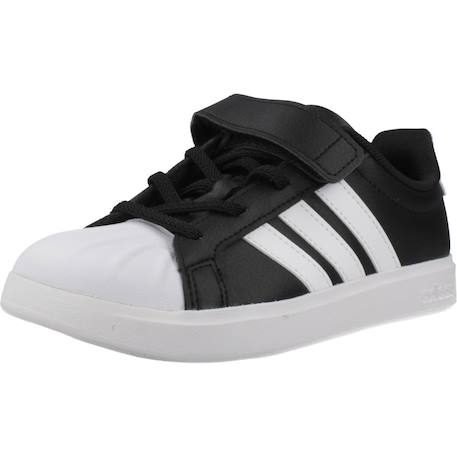 Baskets garçon en textile à lacets urbain Noir black 4 - vertbaudet enfant 