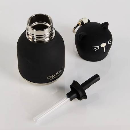 Mini gourde isotherme bestie chat Noir, blanc 4 - vertbaudet enfant 