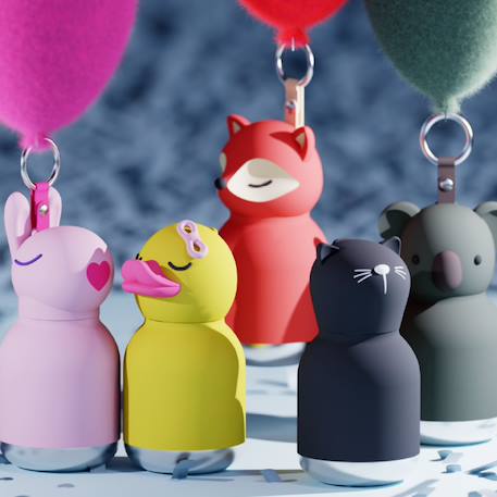Mini gourde isotherme bestie chat Noir, blanc 5 - vertbaudet enfant 