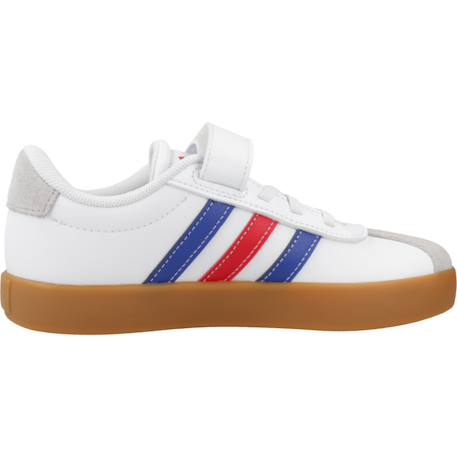 Baskets garçon en cuir à scratch court Blanc white 1 - vertbaudet enfant 