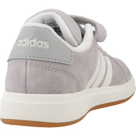 Baskets garçon en cuir à scratch rétro Gris grey 3 - vertbaudet enfant 