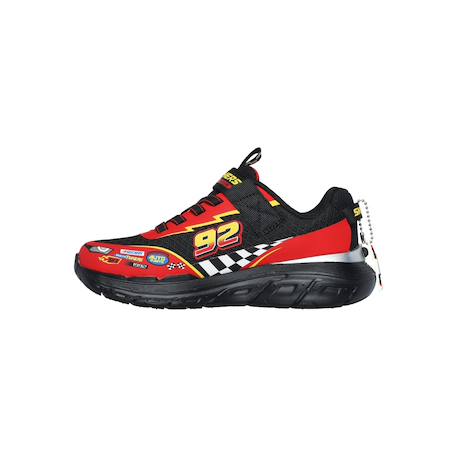 Baskets basses  à scratch Noir rouge 2 - vertbaudet enfant 