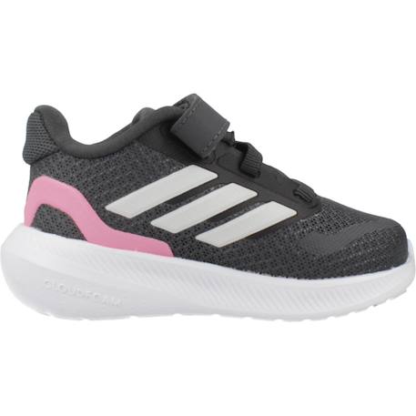 Baskets fille en textile à lacets running Gris grey 1 - vertbaudet enfant 