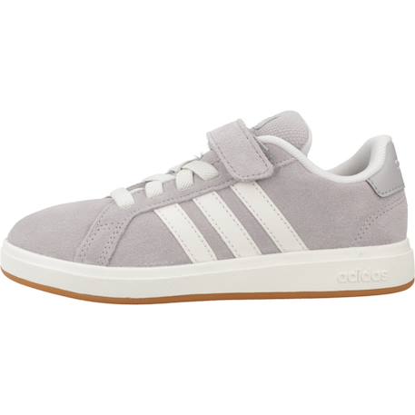 Baskets garçon en cuir à scratch rétro Gris grey 2 - vertbaudet enfant 