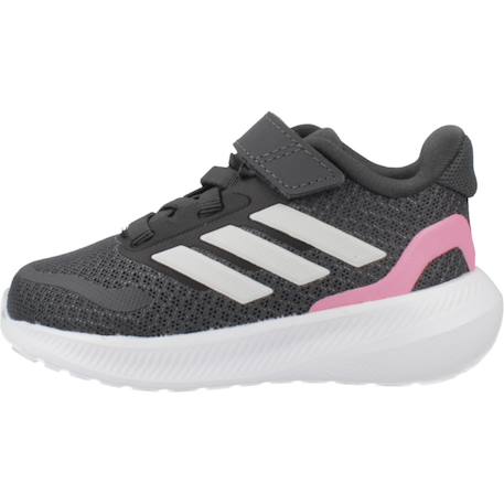 Baskets fille en textile à lacets running Gris grey 2 - vertbaudet enfant 