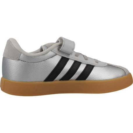 Baskets garçon en cuir à scratch court Gris silver 1 - vertbaudet enfant 