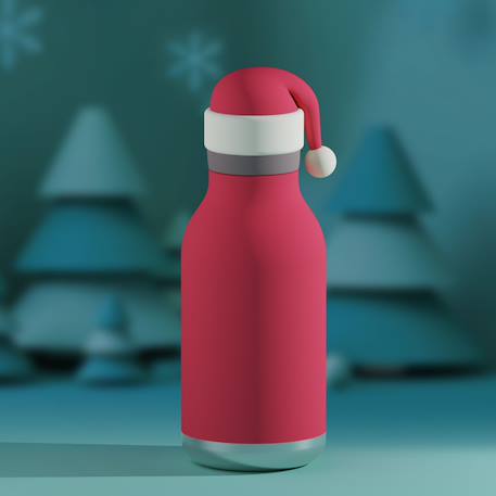 Gourde isotherme bestie père noël (460 ml) Rouge, blanc 2 - vertbaudet enfant 