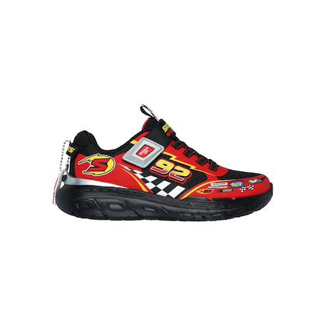 Baskets basses  à scratch Noir rouge 1 - vertbaudet enfant 