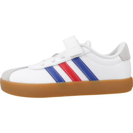 Baskets garçon en cuir à scratch court Blanc white 2 - vertbaudet enfant 