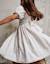 Robe en coton à manches ballon et ceinture Blanc 2 - vertbaudet enfant 
