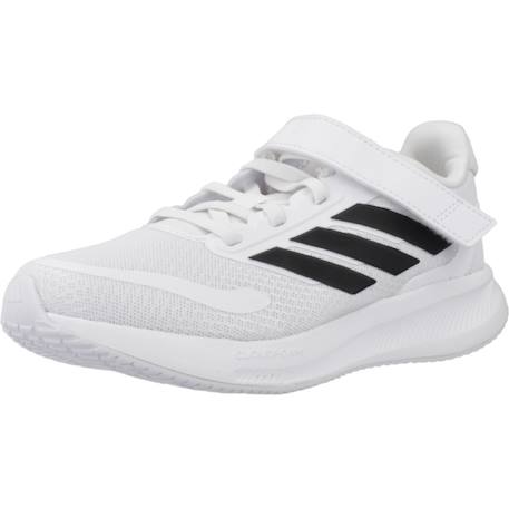 Baskets garçon en textile à lacets running Blanc white 4 - vertbaudet enfant 