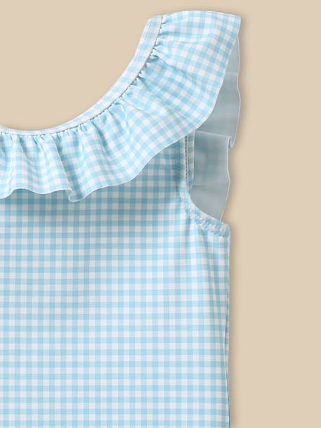 Maillot de bain 1 pièce vichy bébé Vichy bleu 2 - vertbaudet enfant 