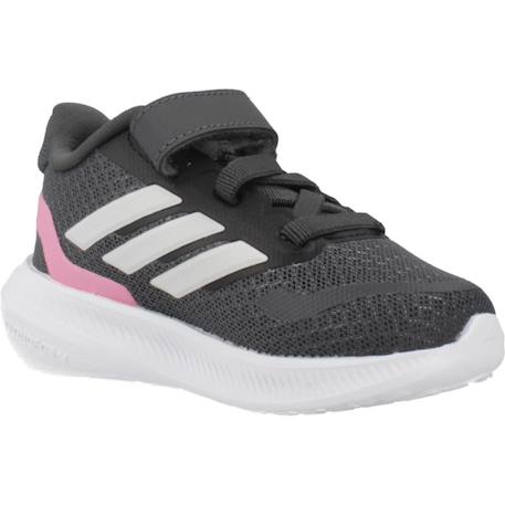 Baskets fille en textile à lacets running Gris grey 5 - vertbaudet enfant 