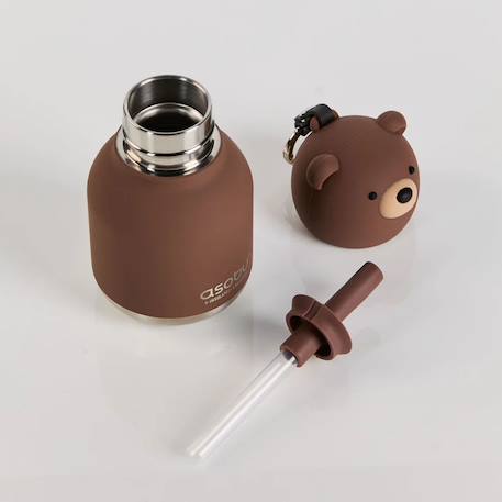 Mini gourde isotherme bestie ours brun Marron, beige, noir 4 - vertbaudet enfant 