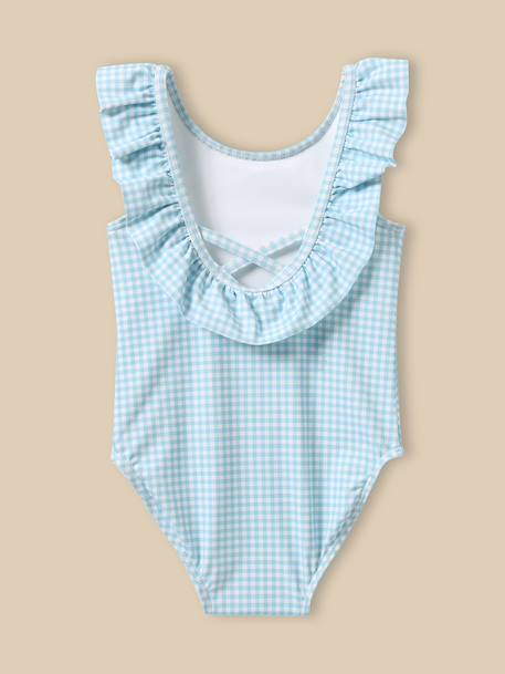 Maillot de bain 1 pièce vichy bébé Vichy bleu 4 - vertbaudet enfant 