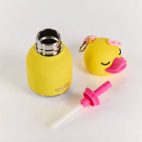 Mini gourde isotherme bestie canard Jaune, rose 4 - vertbaudet enfant 