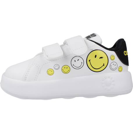 Baskets garçon à scratch motif Blanc white 2 - vertbaudet enfant 