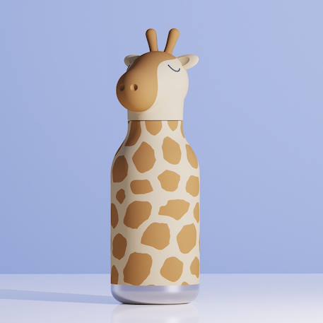 Gourde isotherme bestie girafe (460 ml) Orange, beige, noir 3 - vertbaudet enfant 