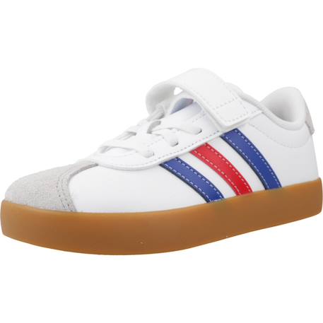 Baskets garçon en cuir à scratch court Blanc white 4 - vertbaudet enfant 