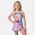 Maillot de bain 2 pièces avec jupe motifs la reine des neiges Mauve 1 - vertbaudet enfant 