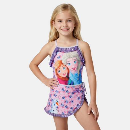 Fille-Maillot de bain-Maillot de bain 2 pièces avec jupe motifs la reine des neiges