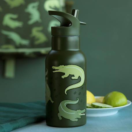 Gourde isotherme crocodiles (350 ml) Vert 3 - vertbaudet enfant 