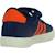 Baskets garçon en cuir à scratch court Bleu blue 3 - vertbaudet enfant 