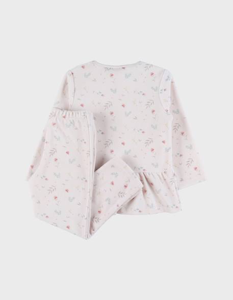 Pyjama bébé velours imprimé Rose 5 - vertbaudet enfant 