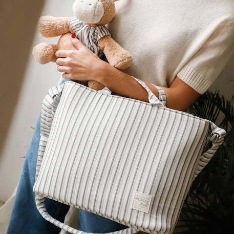 Sac à langer botton rayures Beige 6 - vertbaudet enfant 