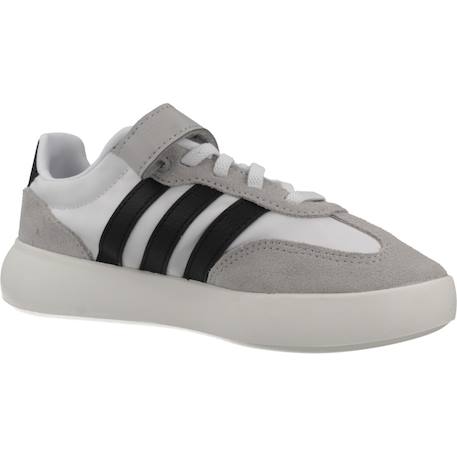 Baskets garçon en cuir à lacets urbain Gris white 5 - vertbaudet enfant 
