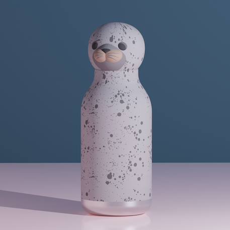 Gourde isotherme bestie otarie (460 ml) Gris, noir, beige 2 - vertbaudet enfant 