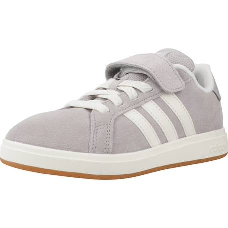 Baskets garçon en cuir à scratch rétro Gris grey 4 - vertbaudet enfant 