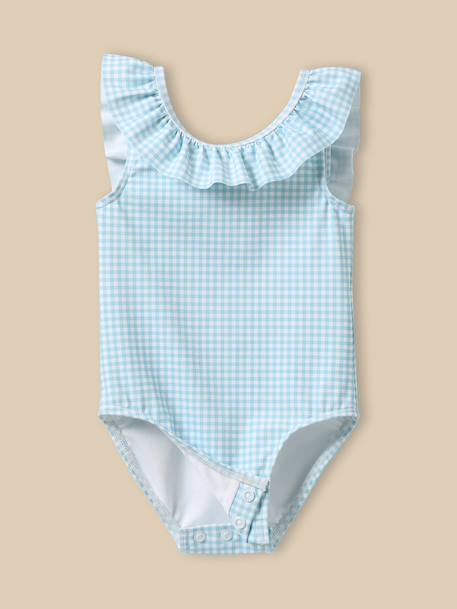Maillot de bain 1 pièce vichy bébé Vichy bleu 3 - vertbaudet enfant 