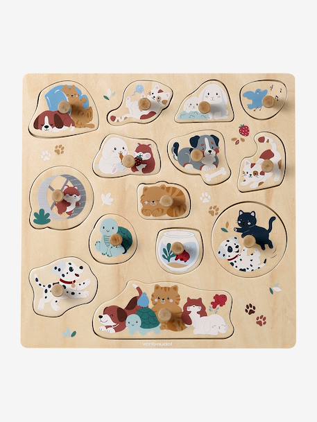 Puzzle boutons animaux en bois FSC® Big Family 3 - vertbaudet enfant 