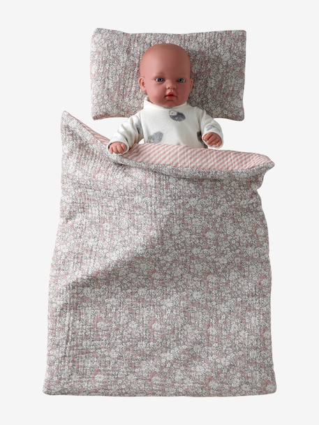 Couette + oreiller poupon en gaze de coton Fleurette+Marguerite+Retro Flower 5 - vertbaudet enfant 