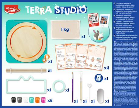 Kit atelier de poterie MULTICOLORE 5 - vertbaudet enfant 