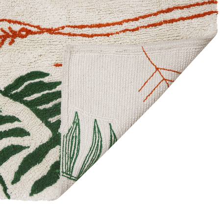 Tapis enfant lavable en coton botanic plants Bleu sauge, bleu vintage+Naturel, vert, moutarde, terracotta+Olive, rose, châtaigne, doré, naturel 4 - vertbaudet enfant 