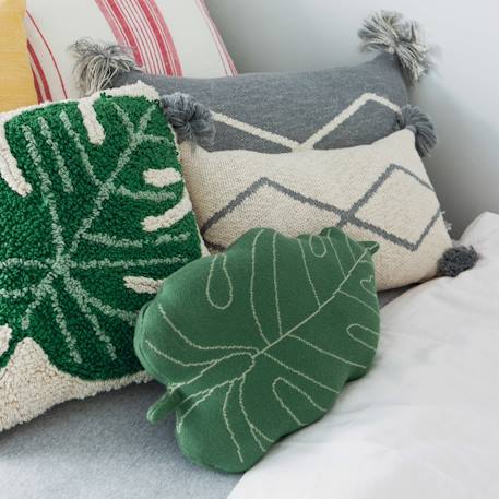 Coussin tricoté enfant baby leaf Vert, vert clair 4 - vertbaudet enfant 