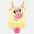 Maillot de bain bébé fille 1 pièce jaune à rayures avec volant motif personnage minnie Jaune 2 - vertbaudet enfant 
