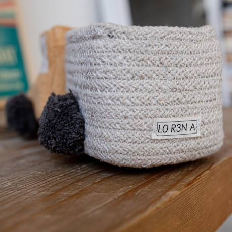 Set de mini paniers en coton truck Naturel, gris foncé, bleu vintage 5 - vertbaudet enfant 