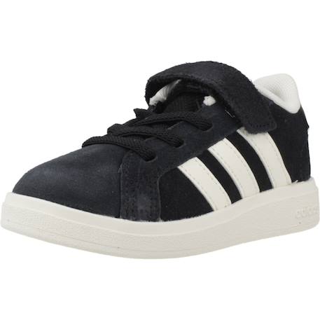 Baskets garçon en cuir à scratch rétro Noir black 4 - vertbaudet enfant 