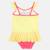 Maillot de bain bébé fille 1 pièce jaune à rayures avec volant motif personnage minnie Jaune 5 - vertbaudet enfant 