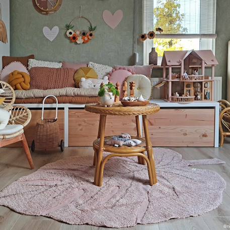 Tapis enfant lavable en coton monstera Naturel, vert, moutarde, terracotta+Olive, naturel, miel 9 - vertbaudet enfant 