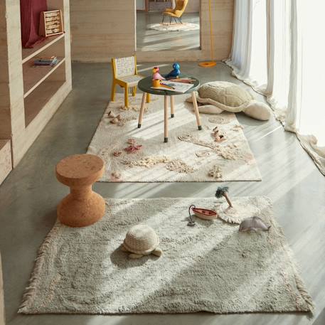 Tapis enfant lavable en coton seabed Naturel, fil rugcycled 3 - vertbaudet enfant 