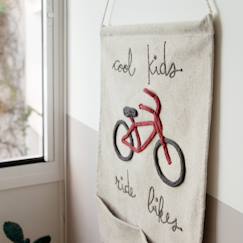 Linge de maison et décoration-Décoration-Poche murale suspendue cool kids ride bikes