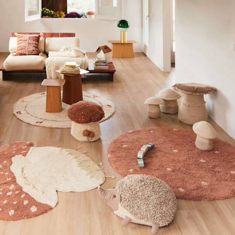 Panier enfant en coton giant mushroom Naturel, marron clair 4 - vertbaudet enfant 