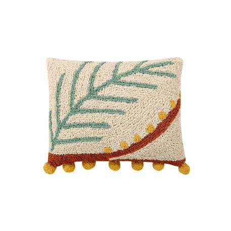 Coussin enfant en coton palm Naturel, vert moyen, terracotta 2 - vertbaudet enfant 